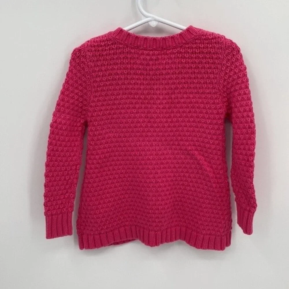 Old Navy 2T girls Cable Knit Swing Cardigan Pink Three button Sweater Open